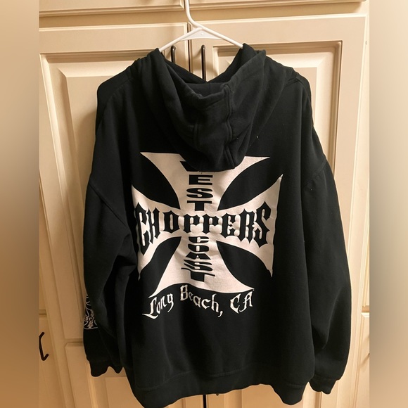 West Coast Choppers Other - Vintage West Coast Choppers Hoodie XL Black Jesse Who Big Logo